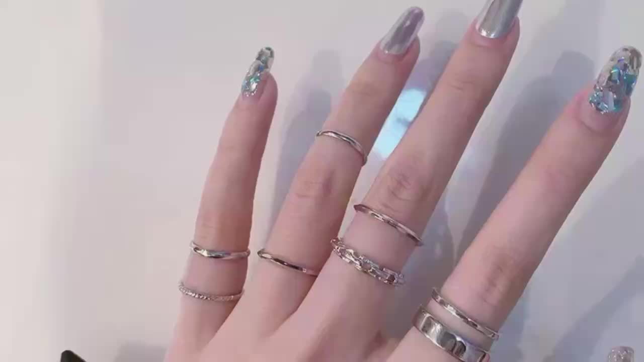 7/14pcs Set Easy Open Rings for Women — Christmas Gift